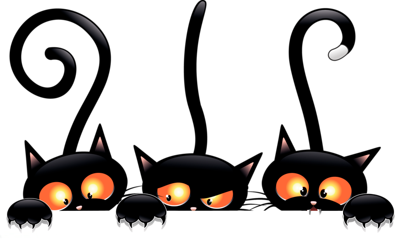 ピーカブー黒猫カートゥーン 壁紙