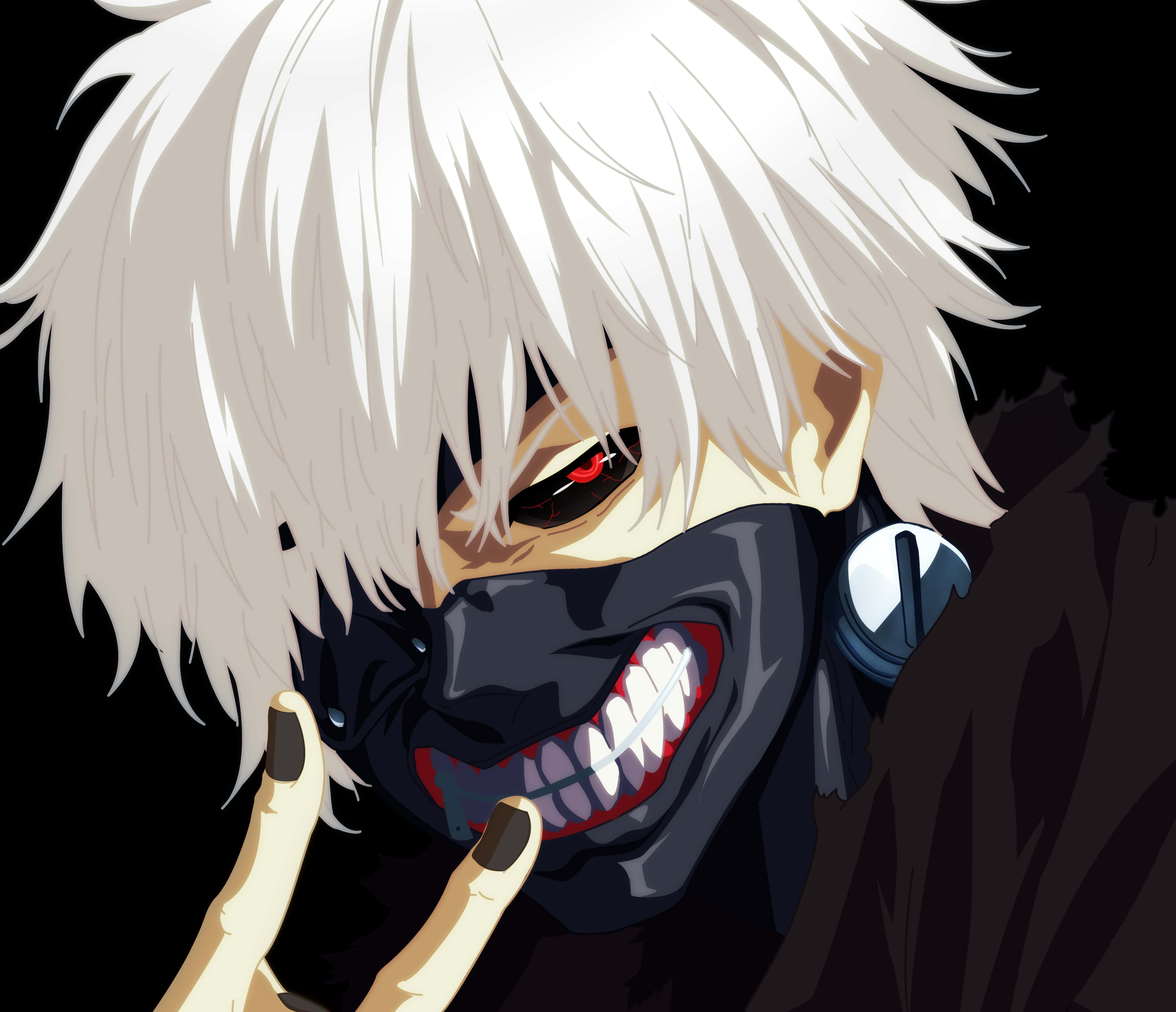 ピースサインのカネキPFP 壁紙