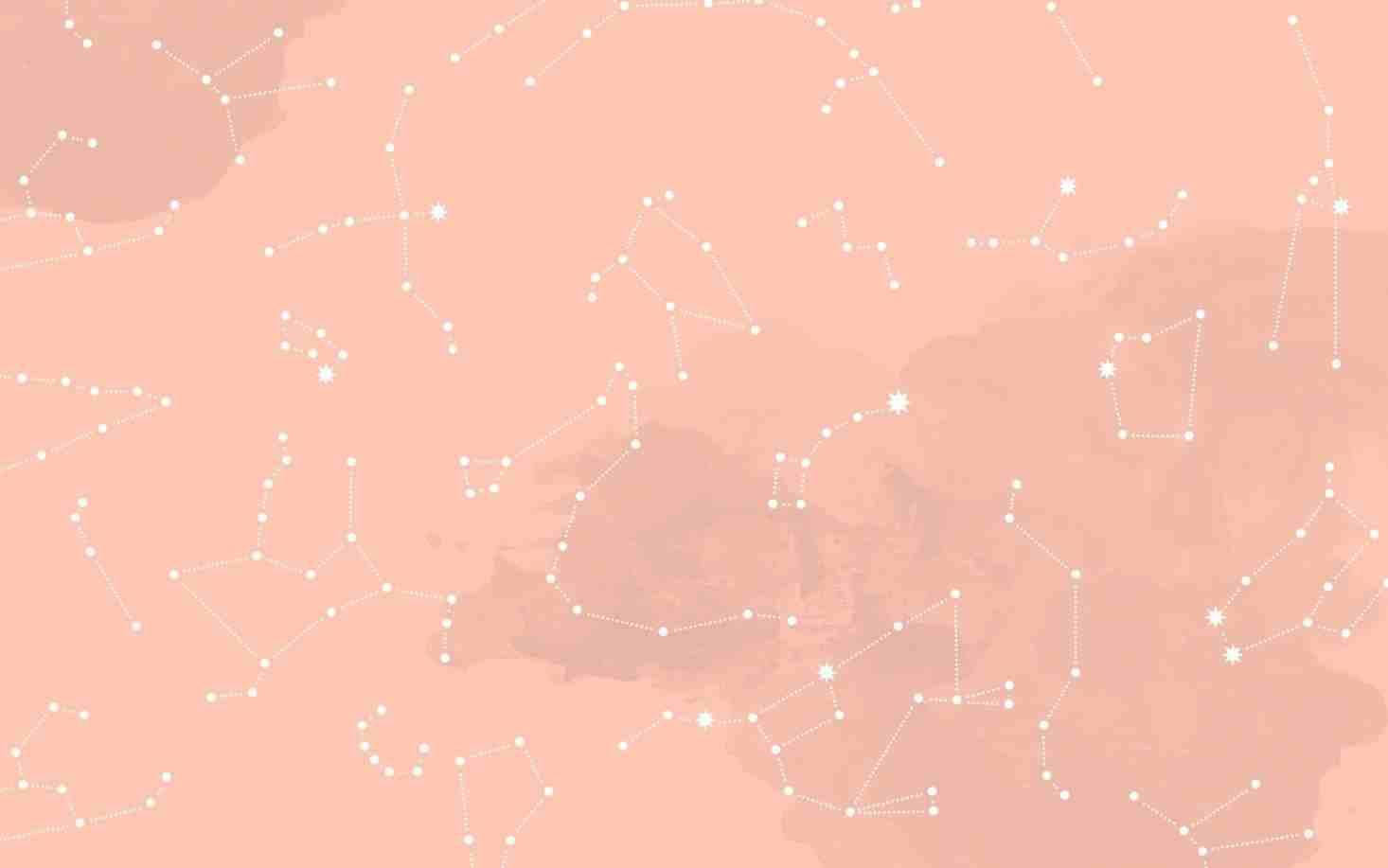 ピーチピンクの星座が美しい壁紙 壁紙