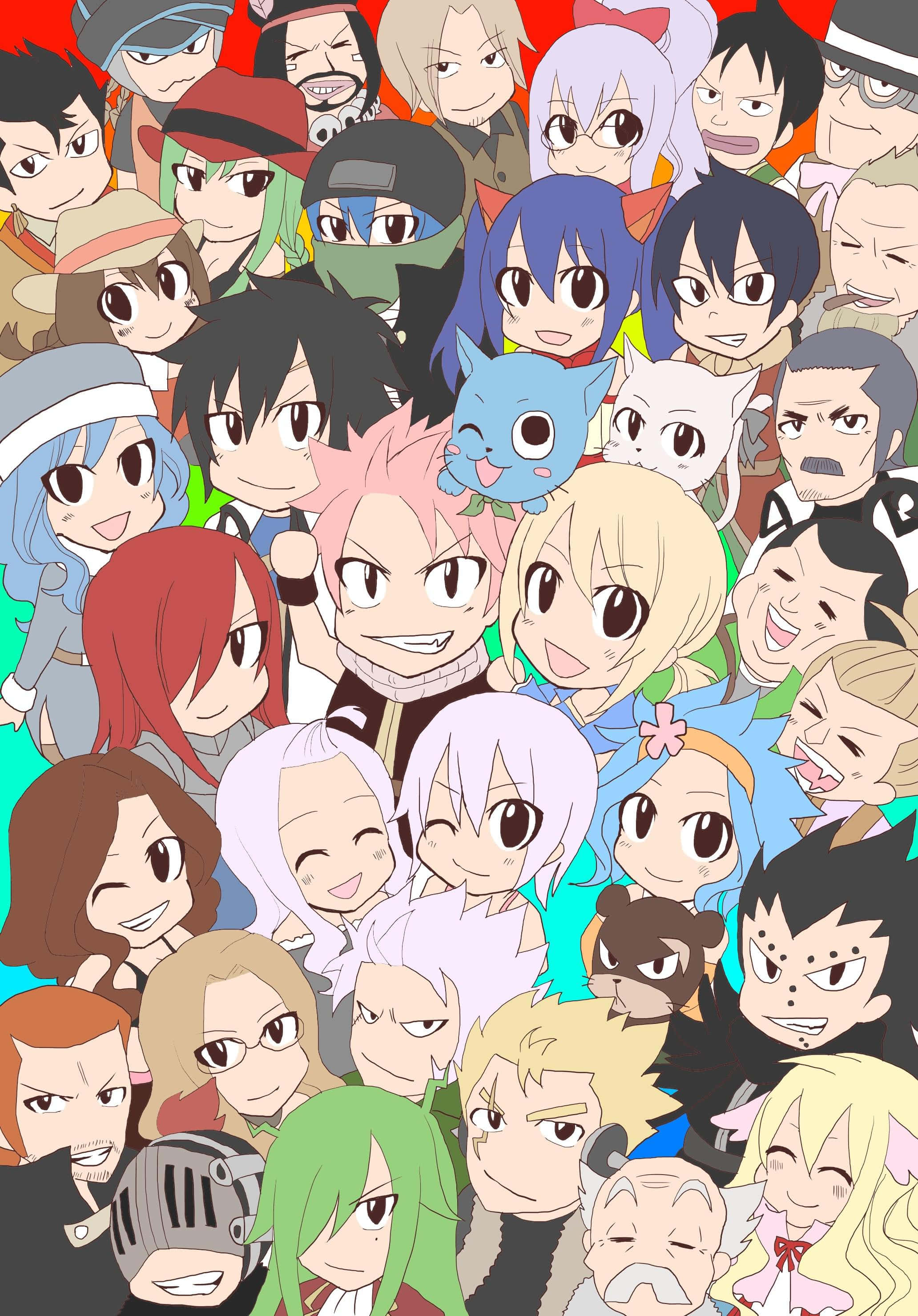 フェアリーテイル かわいいちびキャラベクター 壁紙