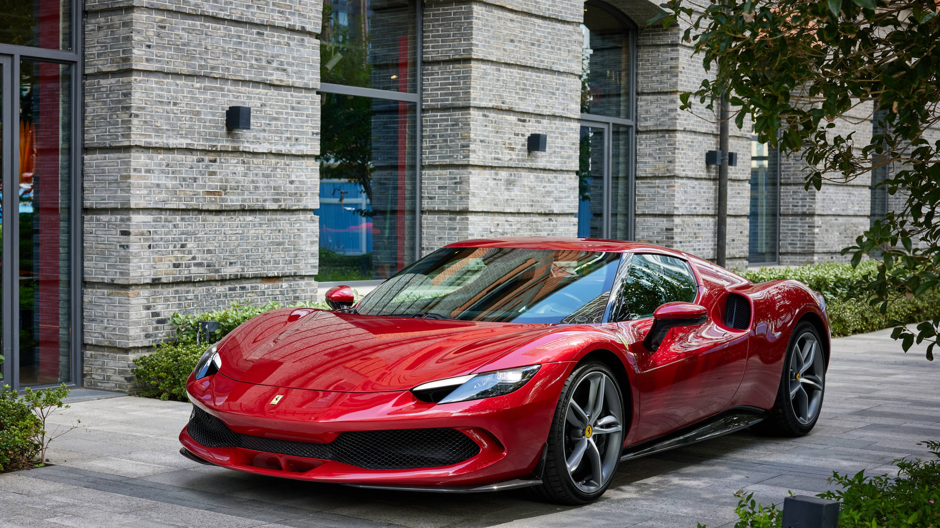 フェラーリ296 GTB 4K ラップトップカー画像