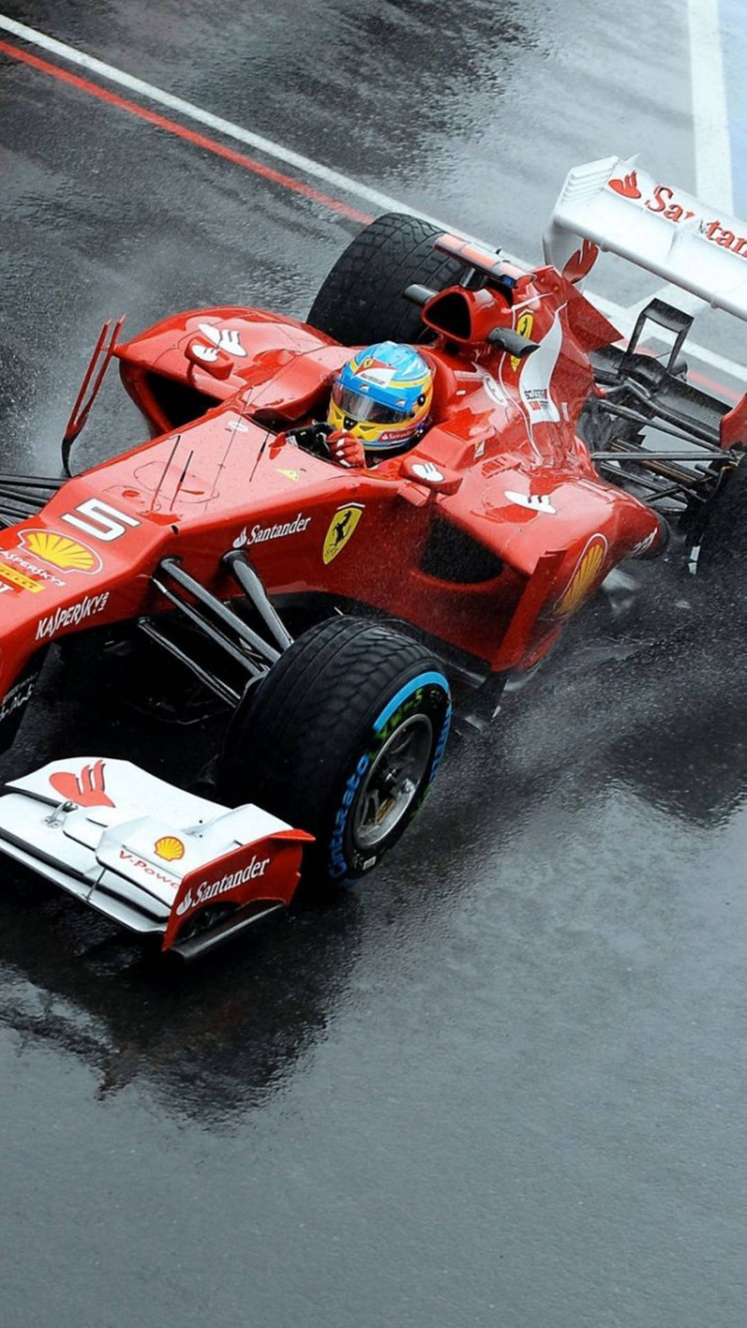 フェルナンド・アロンソ、赤いフェラーリの携帯電話 壁紙