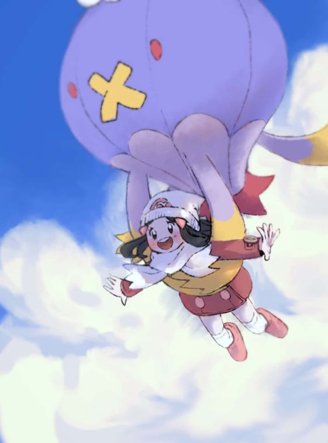 フワライドに運ばれる少女 壁紙
