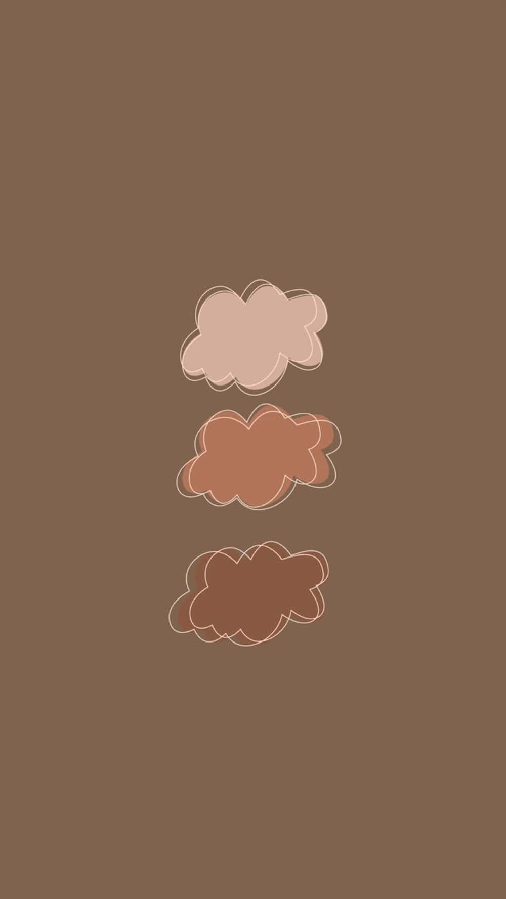 ブラウンのミニマルな雲 壁紙