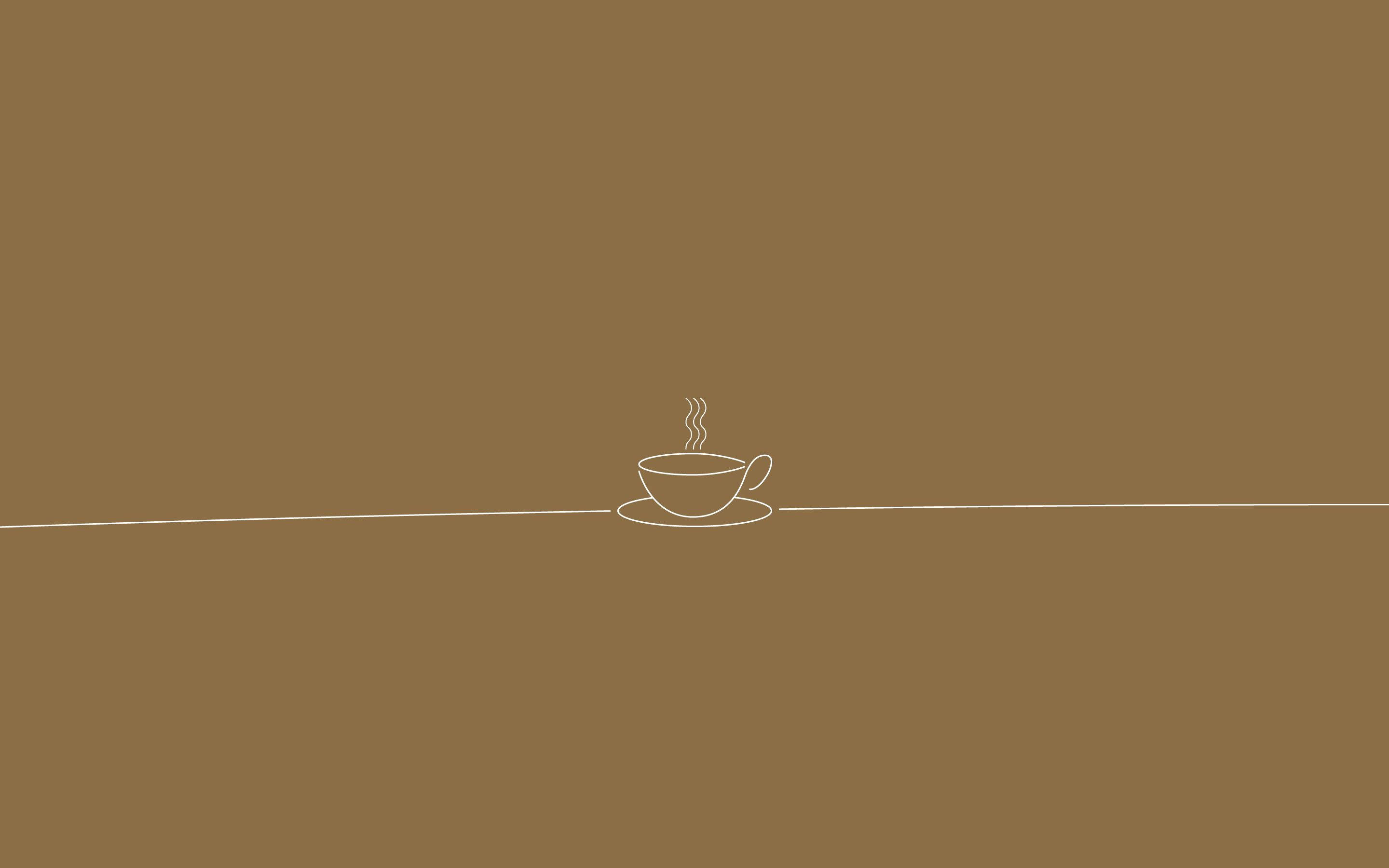 ブラウンのミニマルコーヒーアート 壁紙
