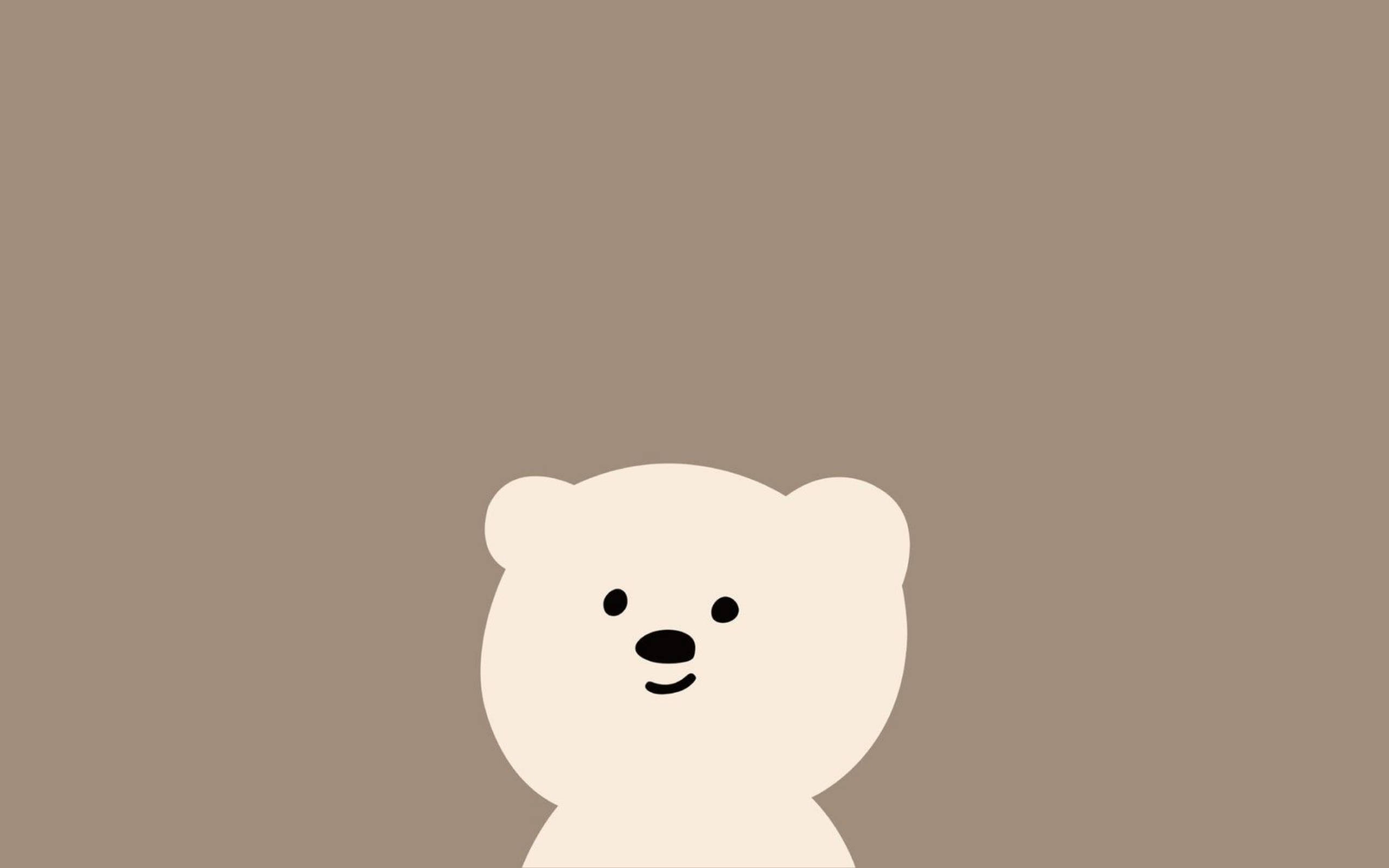 ブラウン系のクマのノートパソコン壁紙 壁紙