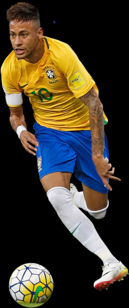 ブラジル代表サッカー選手ネイマールのドリブル 壁紙