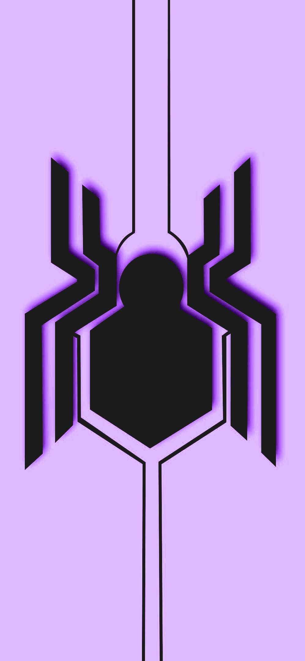 ブラック＆パープル エステティック スパイダー 壁紙