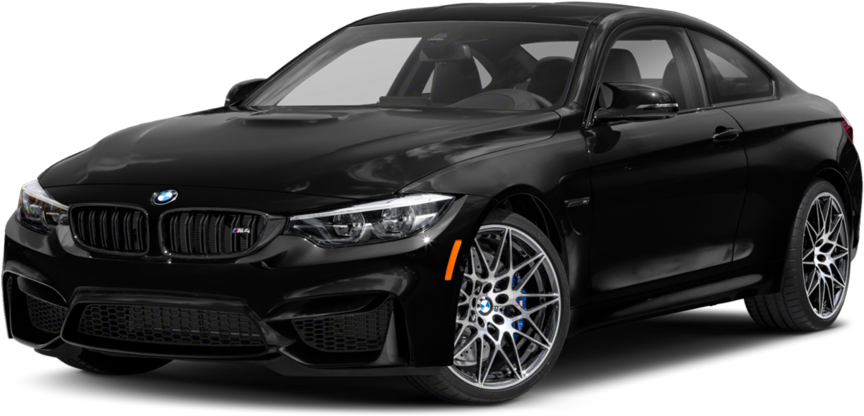 ブラックBMW M4クーペ サイドビュー 壁紙
