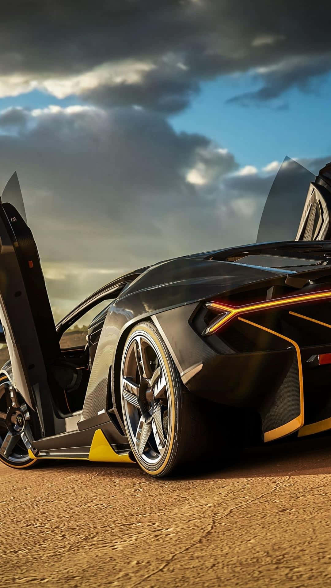 ブラックランボルギーニ iPhone Forza Horizon 3 カー 壁紙
