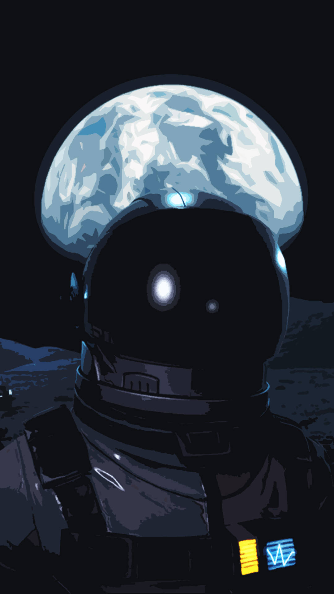 ブラック宇宙飛行士のダークフォン 壁紙