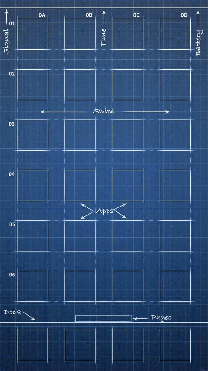 ブループリント iPhone SE 壁紙