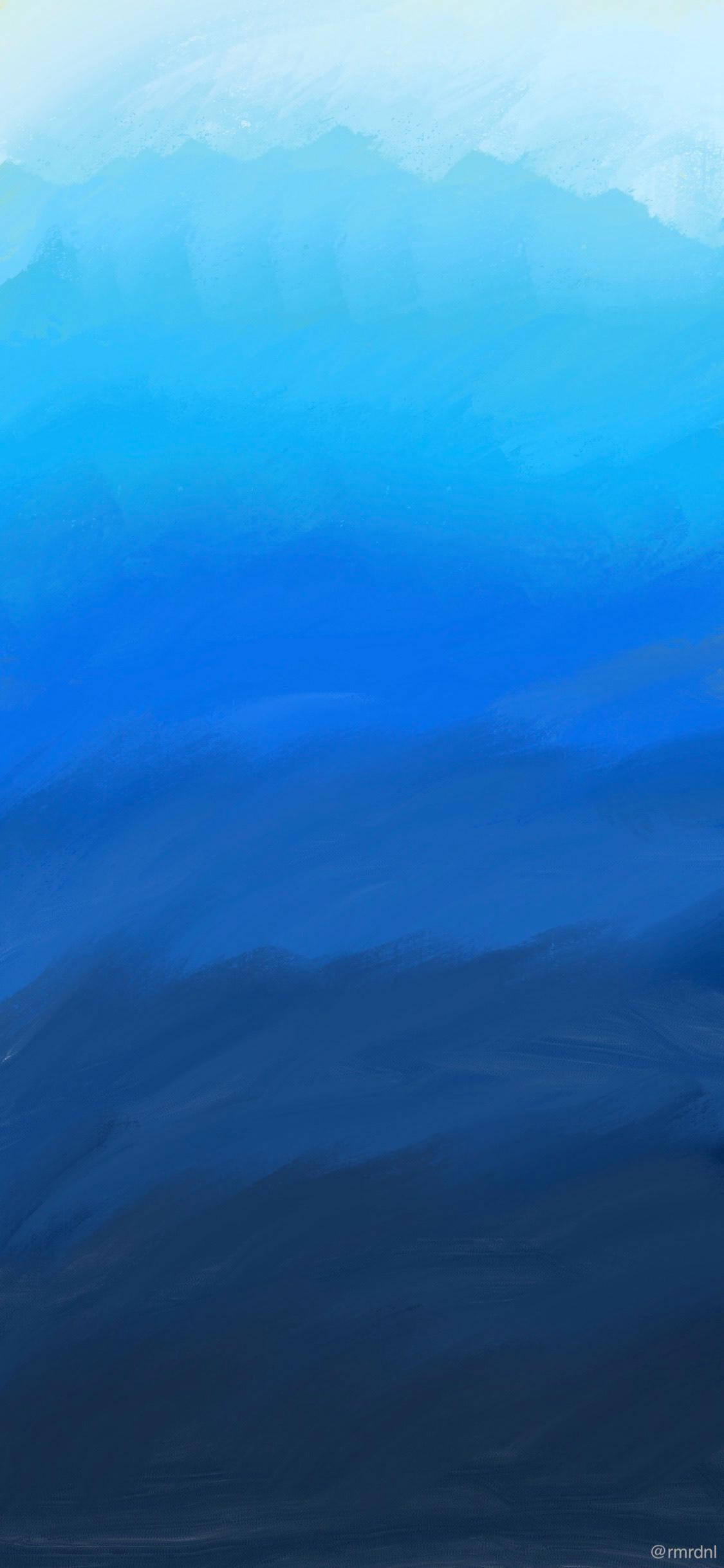 ブルーペイントシェード ミニマリスト Android 壁紙