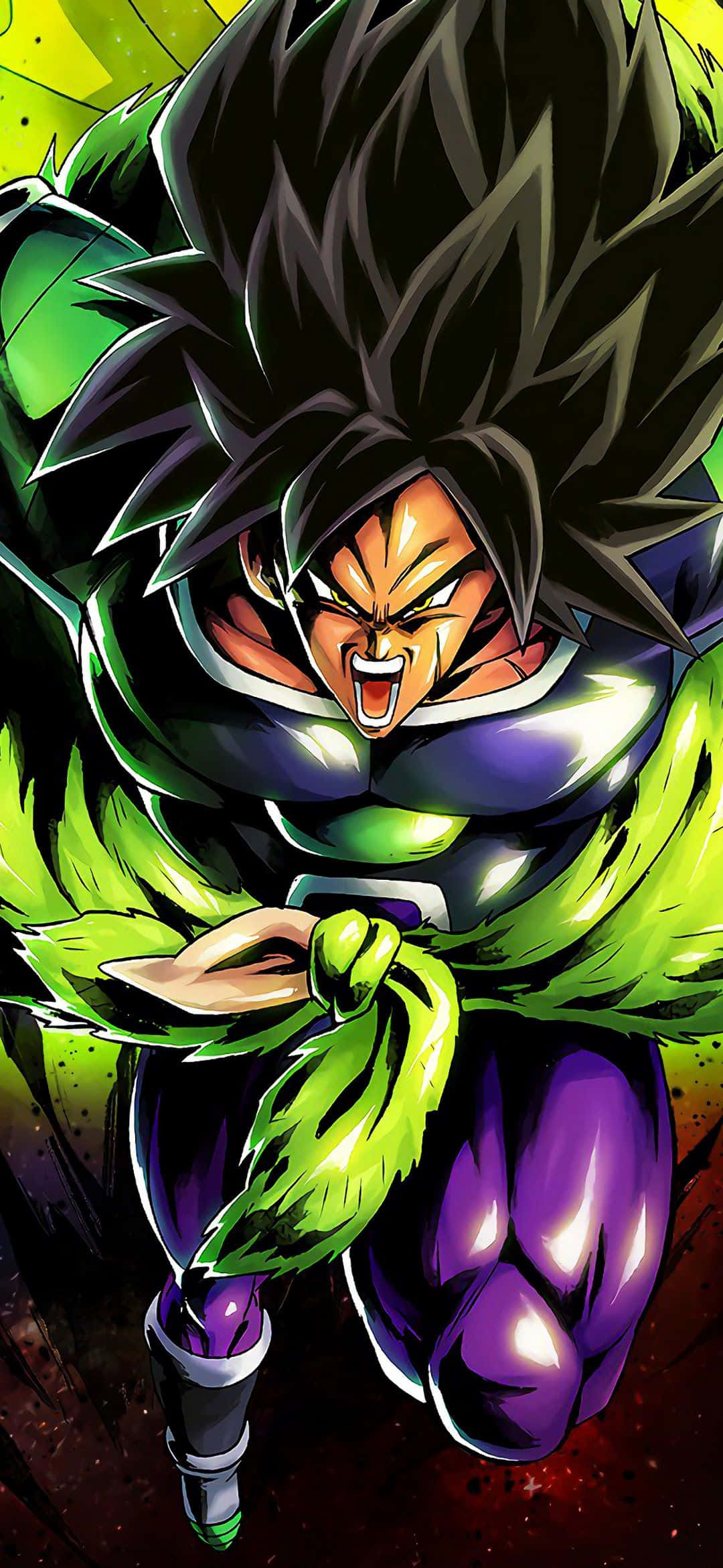 ブロリーの象徴的な戦闘の熱気を、新しいBroly Iphoneで解き放て 壁紙