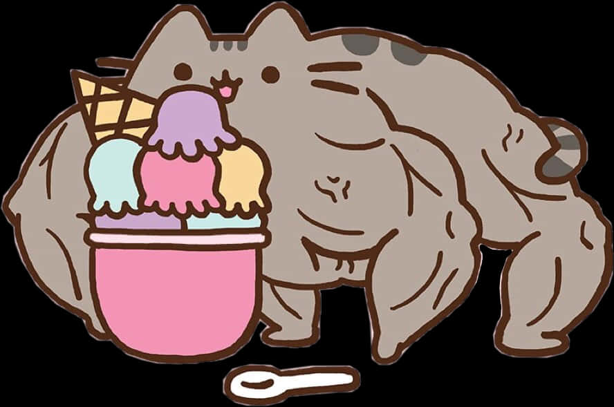 プシーンとアイスクリーム 壁紙