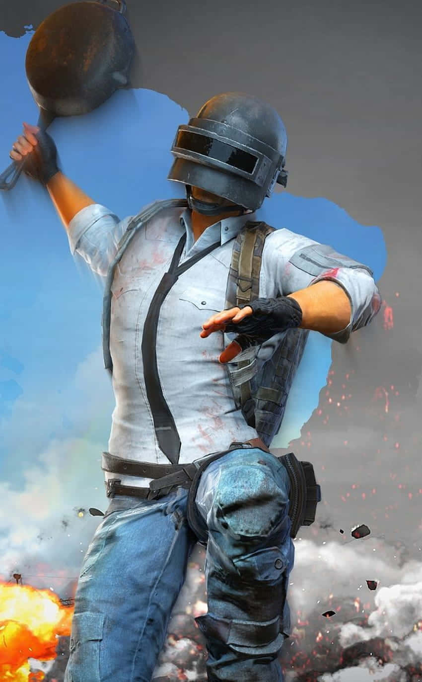 ヘルメットとフライパンの男 ピクセル3 Playerunknown's Battlegrounds 背景 壁紙