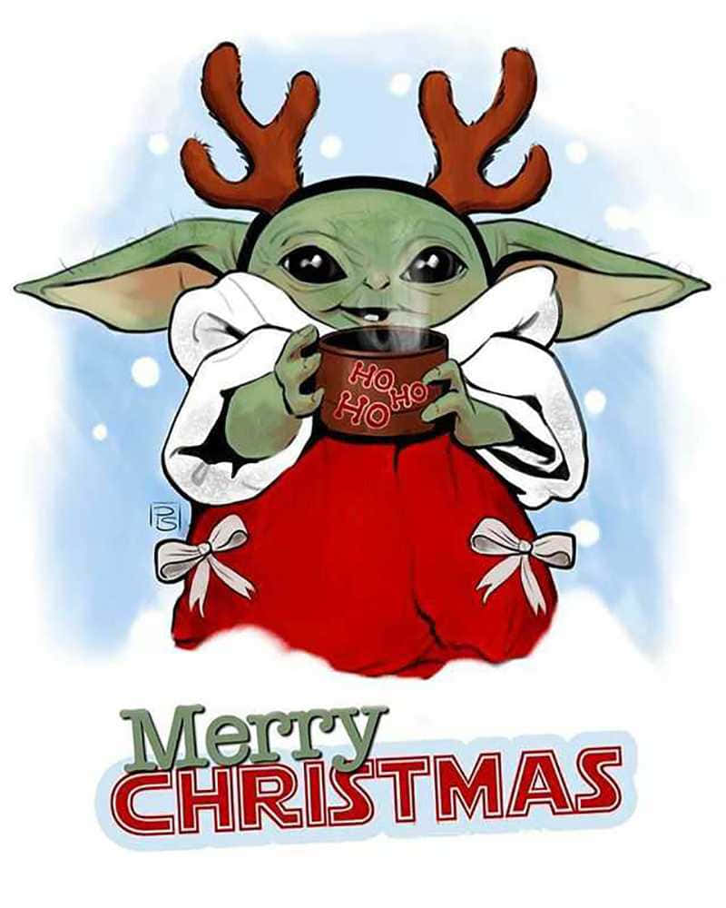ベビーヨーダとクリスマスを祝おう 壁紙