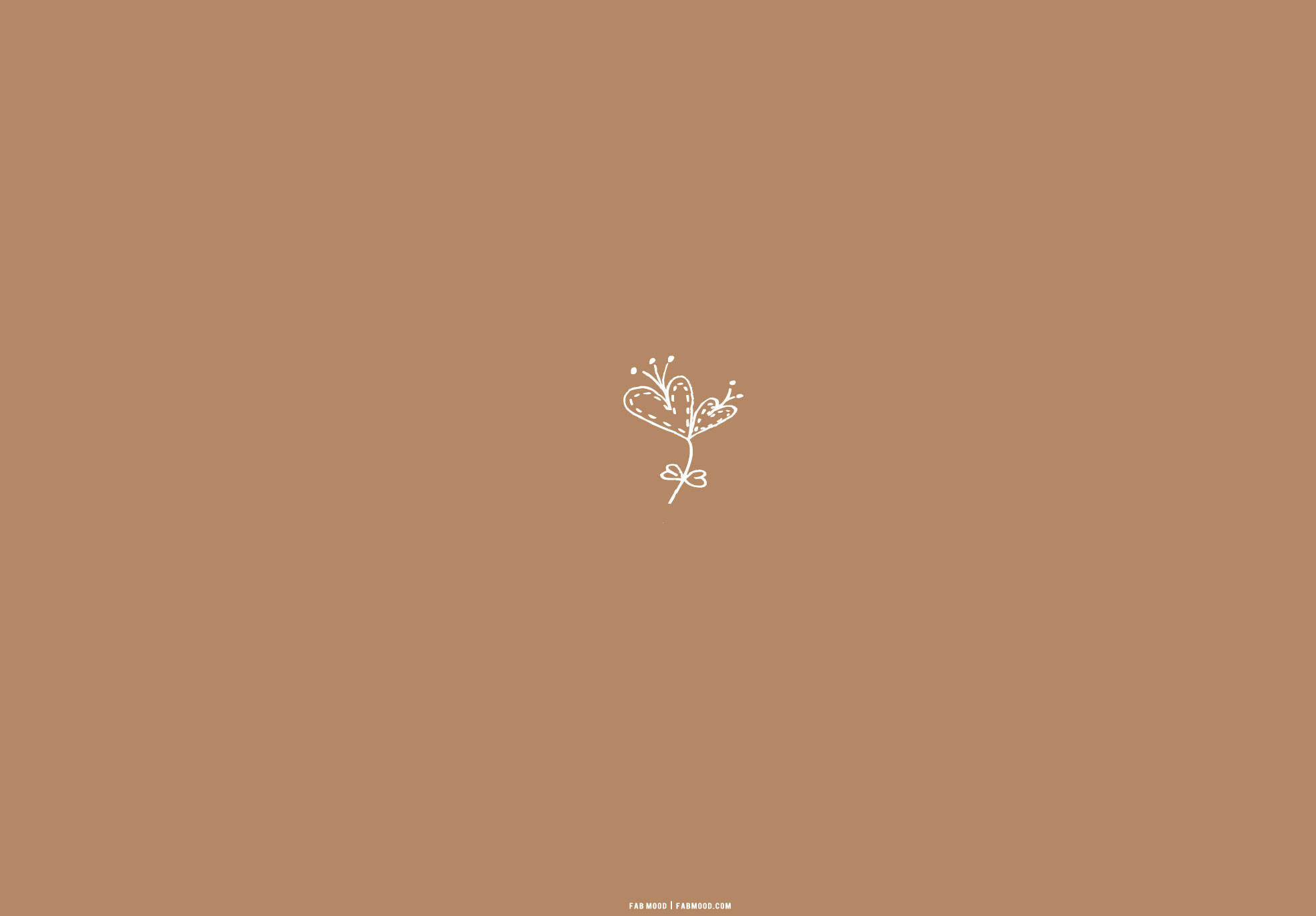 ベージュの花のハート 壁紙