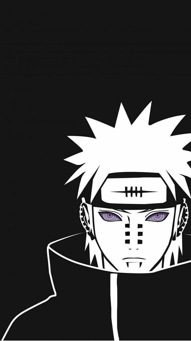 ペイン ナルト アニメ 白黒 iPhone 壁紙