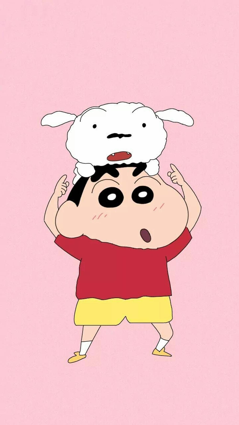 ペットシロとしんちゃん iPhone 壁紙