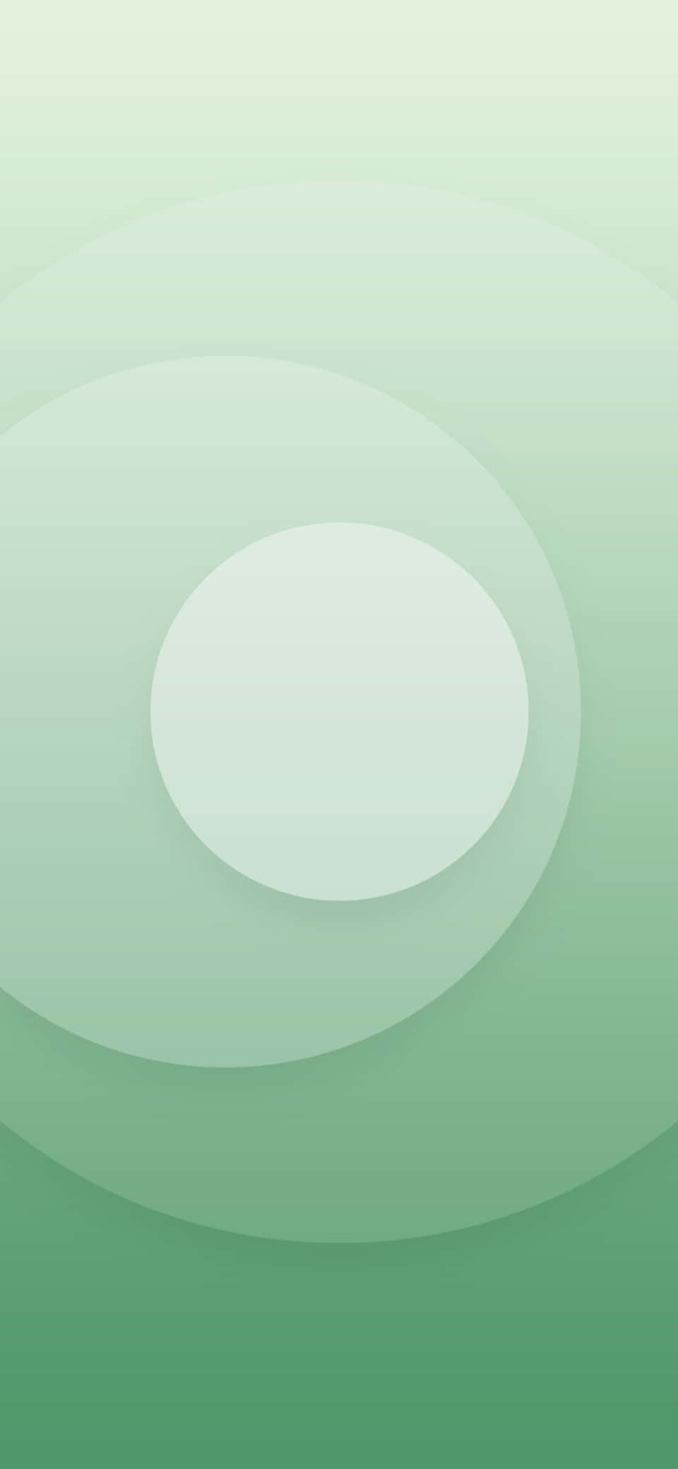 ペーストルグリーンの背景に白い円 壁紙