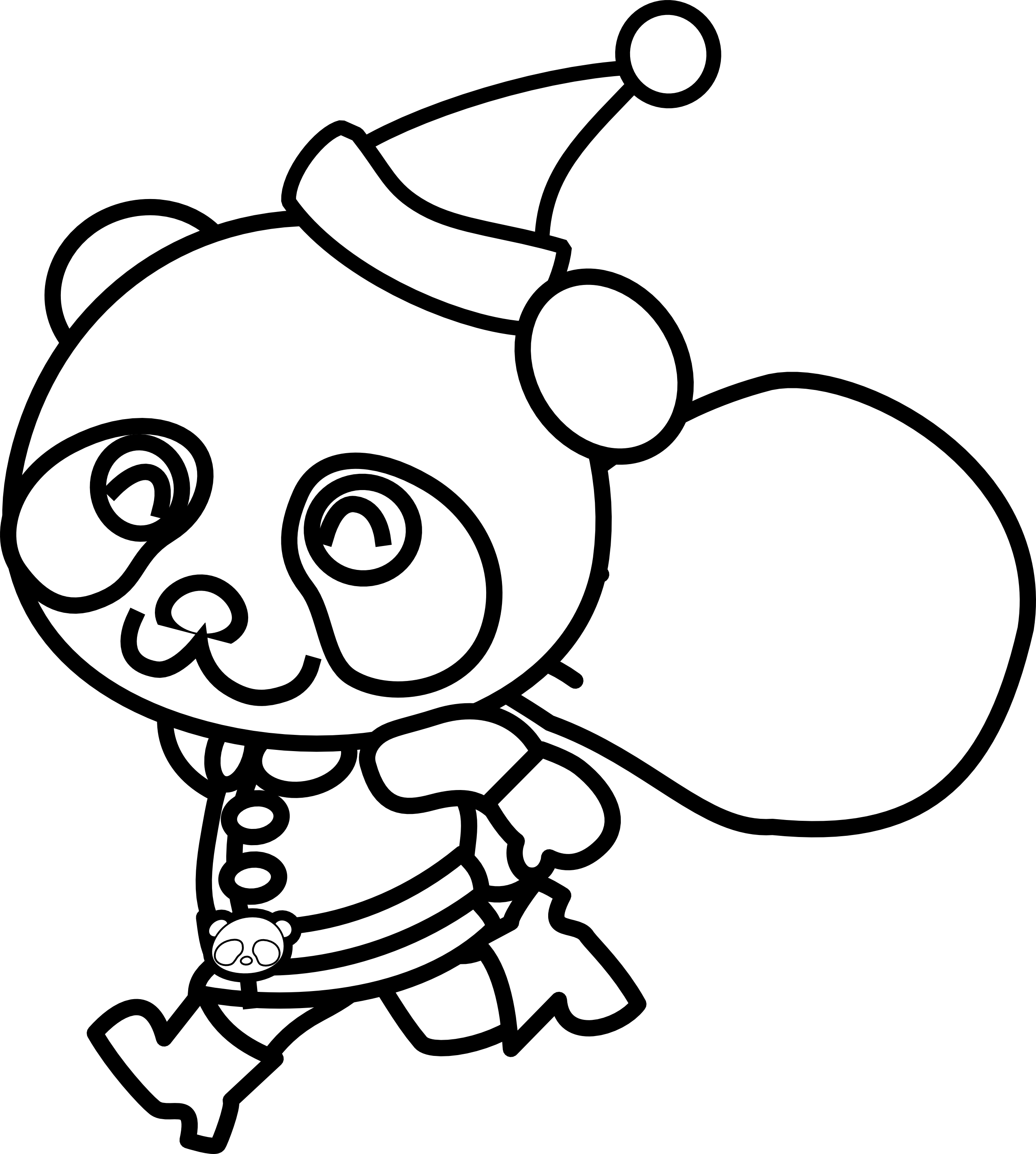 ホリデーパンダぬりえページ 壁紙