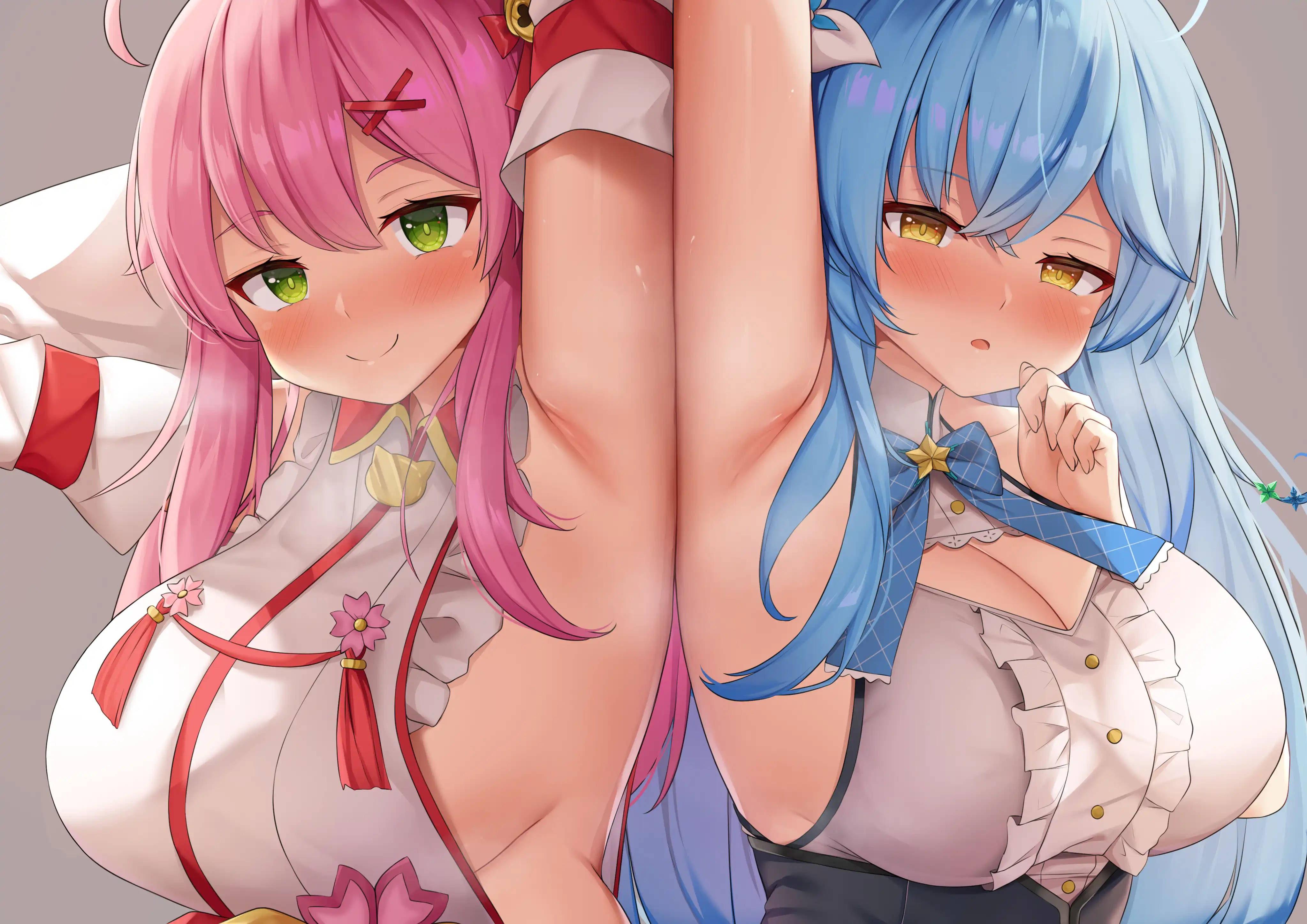 ホロライブ 美少女の胸と脇 壁紙