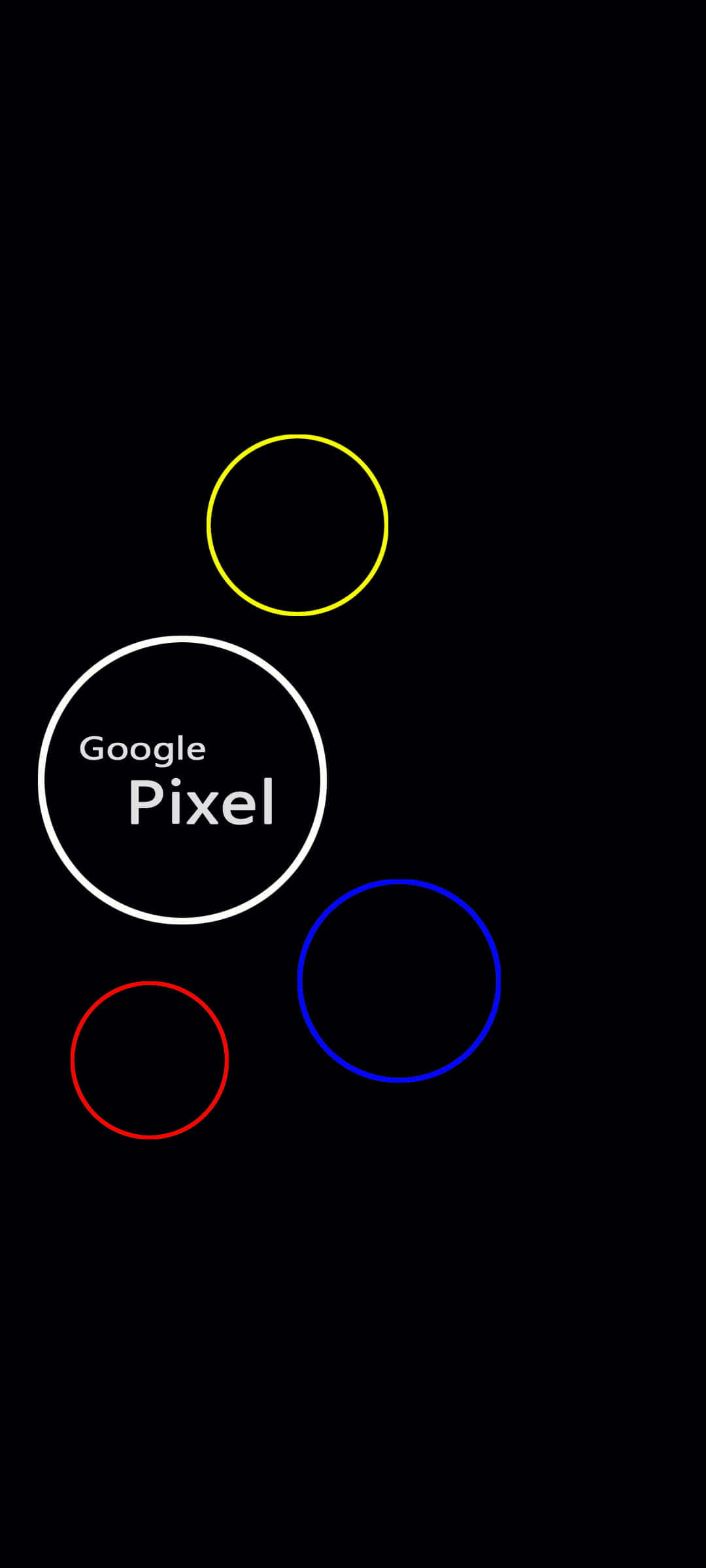 白い円 Pixel 3 AMOLED背景 壁紙