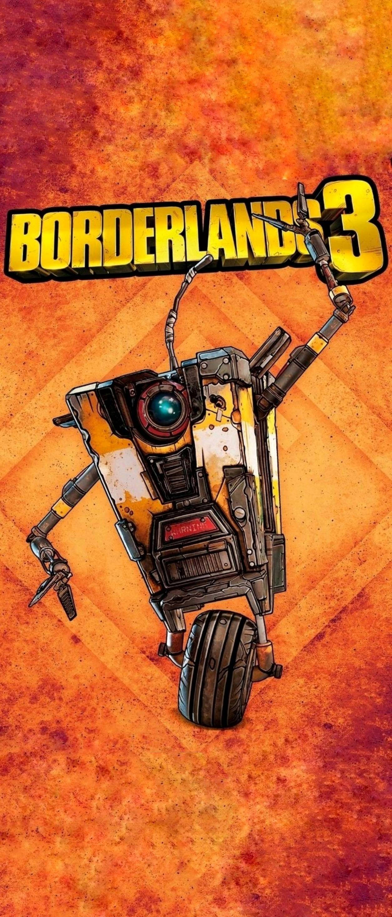 ボーダーランズ iPhone Claptrap オレンジ アート 壁紙
