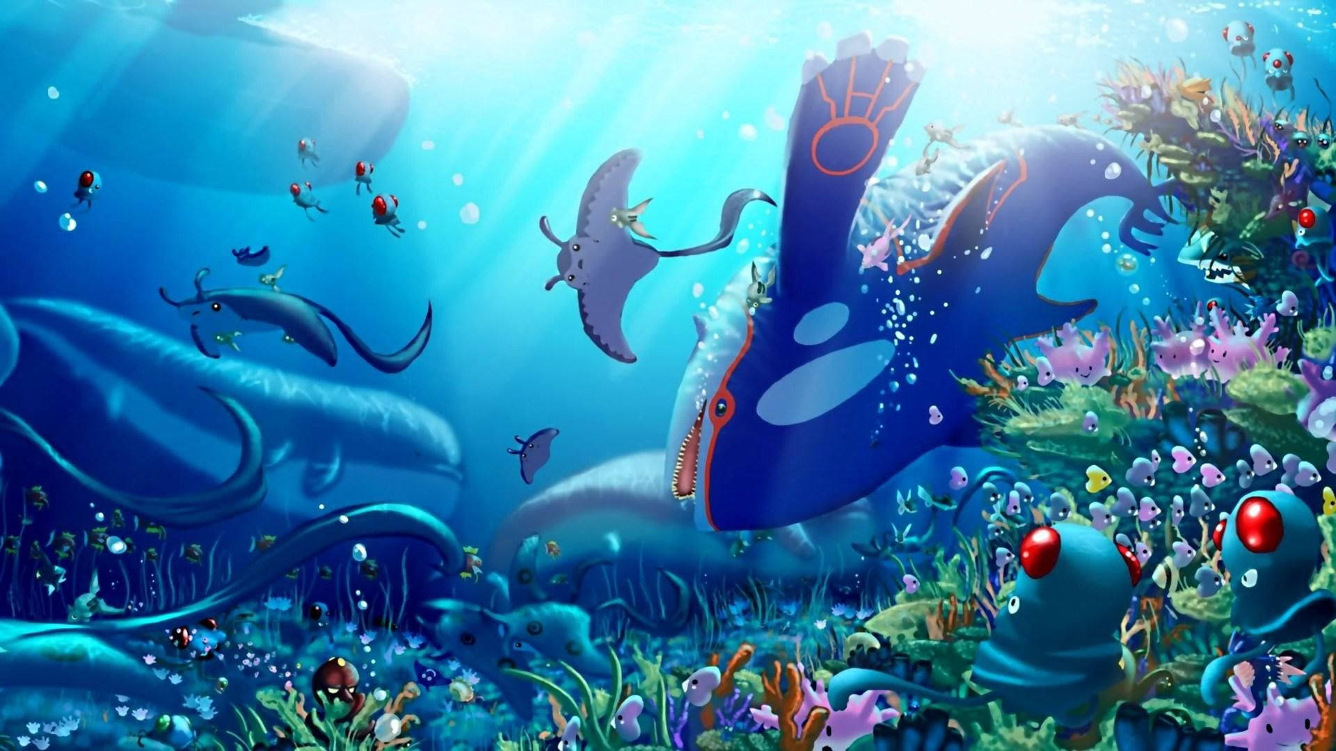 ポケモンの世界の美しい海の生き物たちを体験しよう！ 壁紙