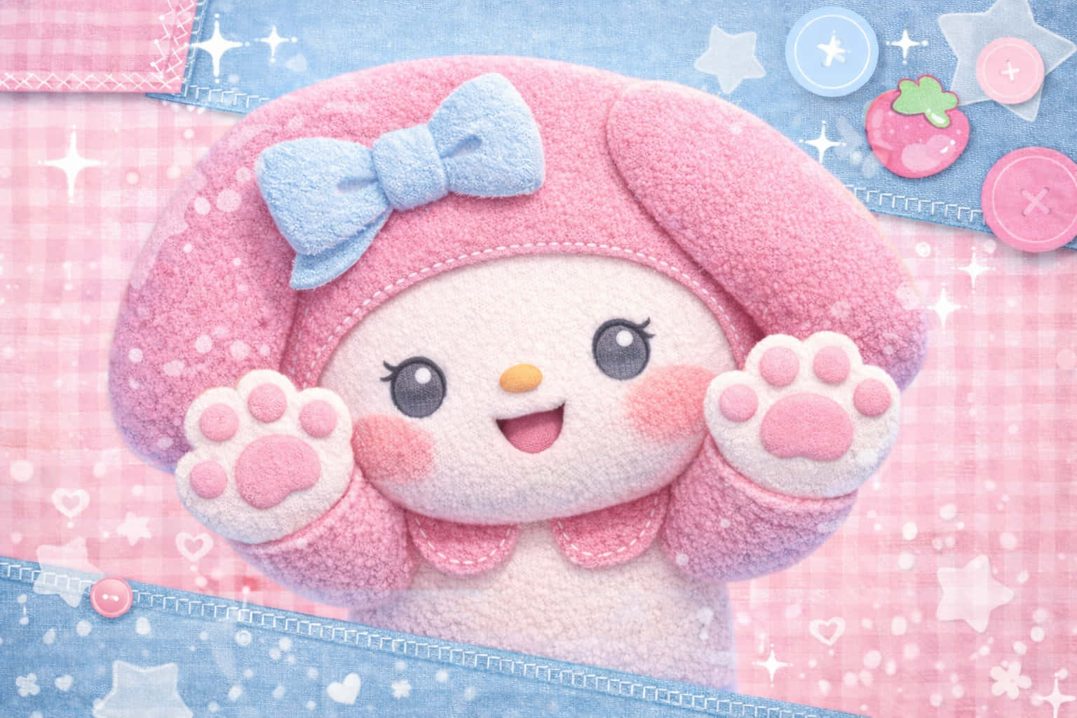 かわいい、サンリオ風、ピンク、ペット
