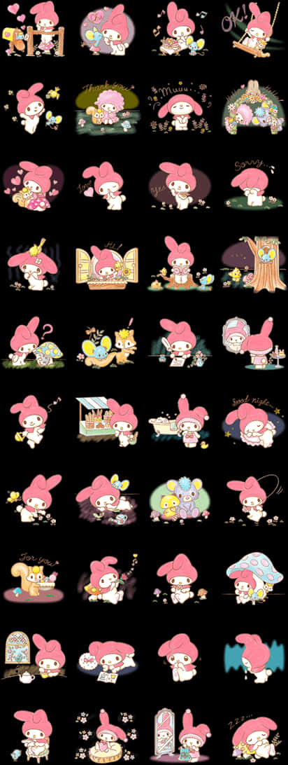 ラインスタンプ マイメロ, HD PNGダウンロード — ブラウン エステティック GIF 壁紙