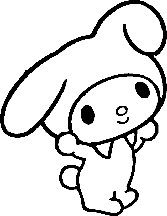 マイメロディの輪郭線画 壁紙