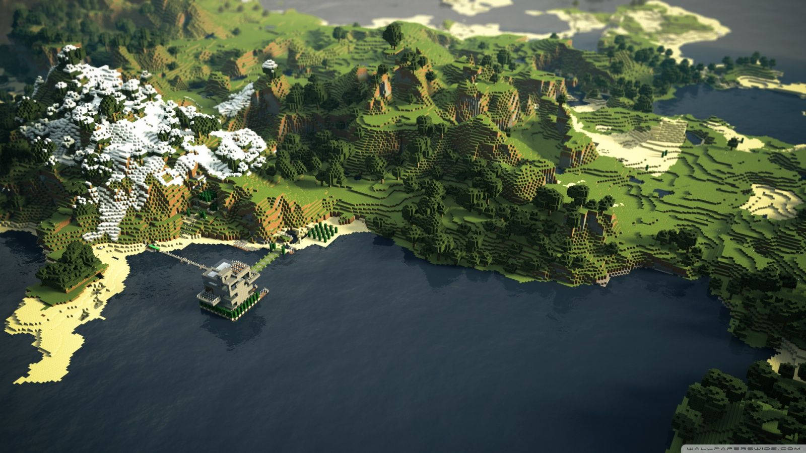 マインクラフト オーシャンフォレスト 景観 壁紙