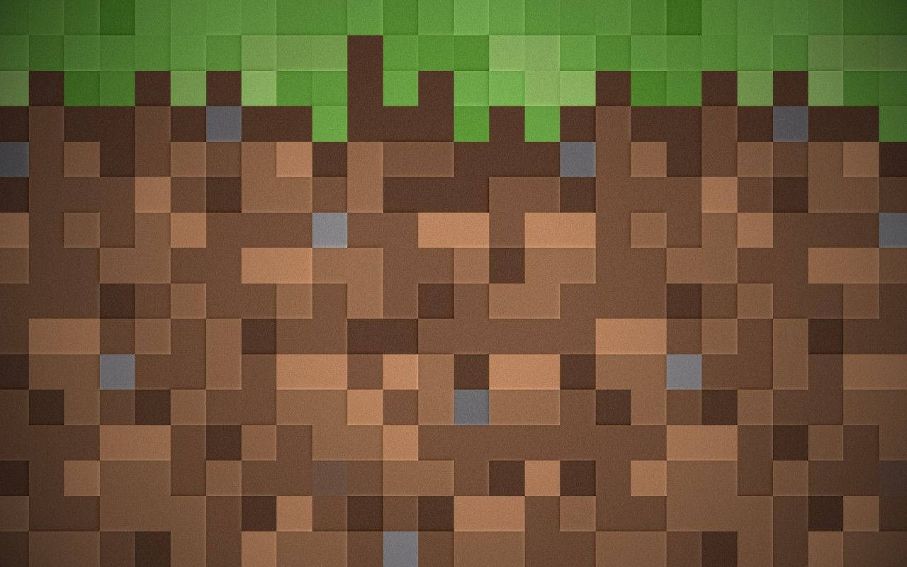 マインクラフト 土 草 ピクセルアート 壁紙