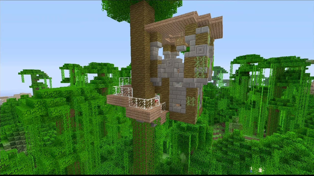 マインクラフトのツリーハウスのアイデア 壁紙