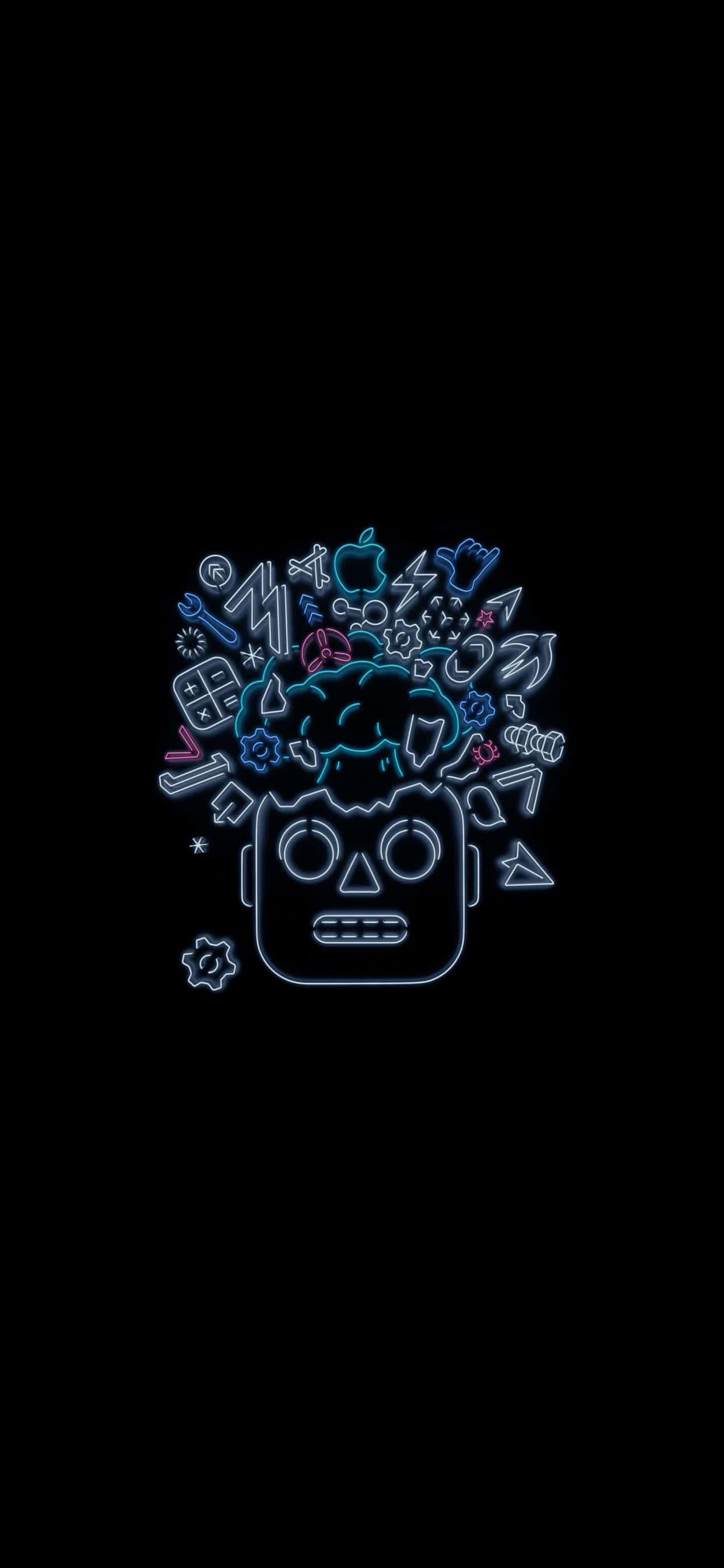 マインドブロウンロボット Pixel 3 OLED背景 壁紙