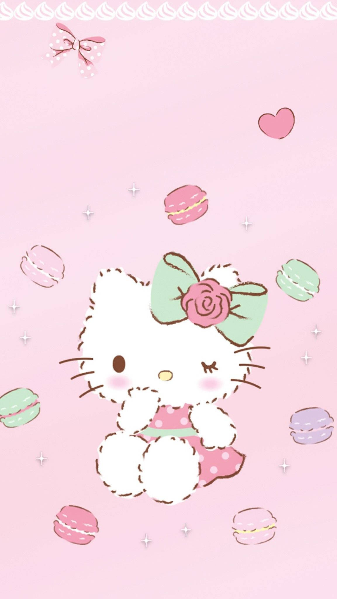 マカロンとハローキティのプロフィール画像 壁紙