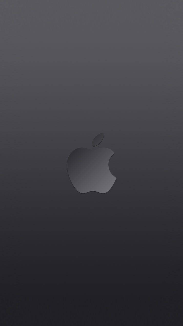 マットブラックAppleロゴ iPhone SE 壁紙