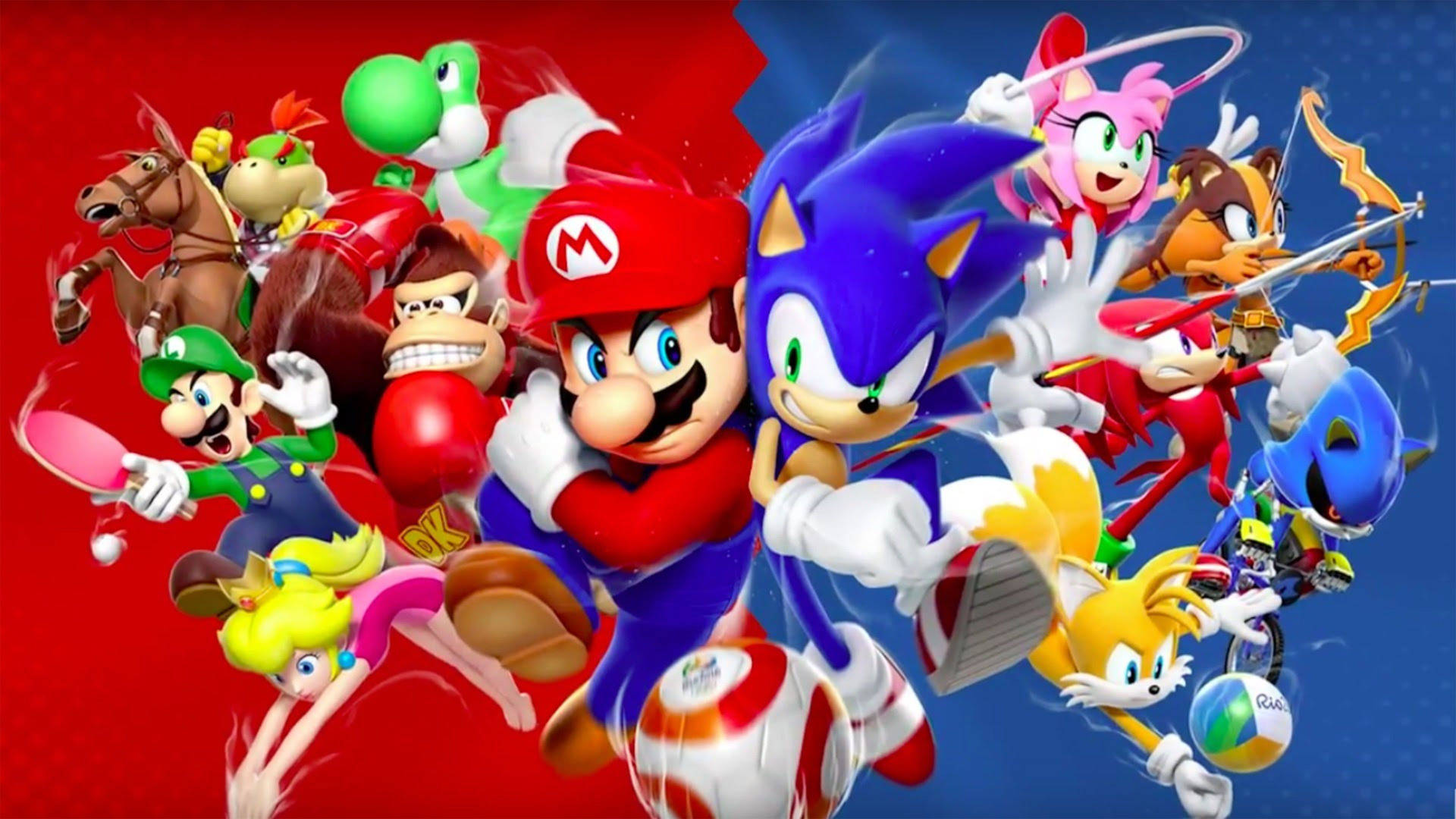 『マリオ&ソニック AT リオオリンピック』のHDカバー壁紙。