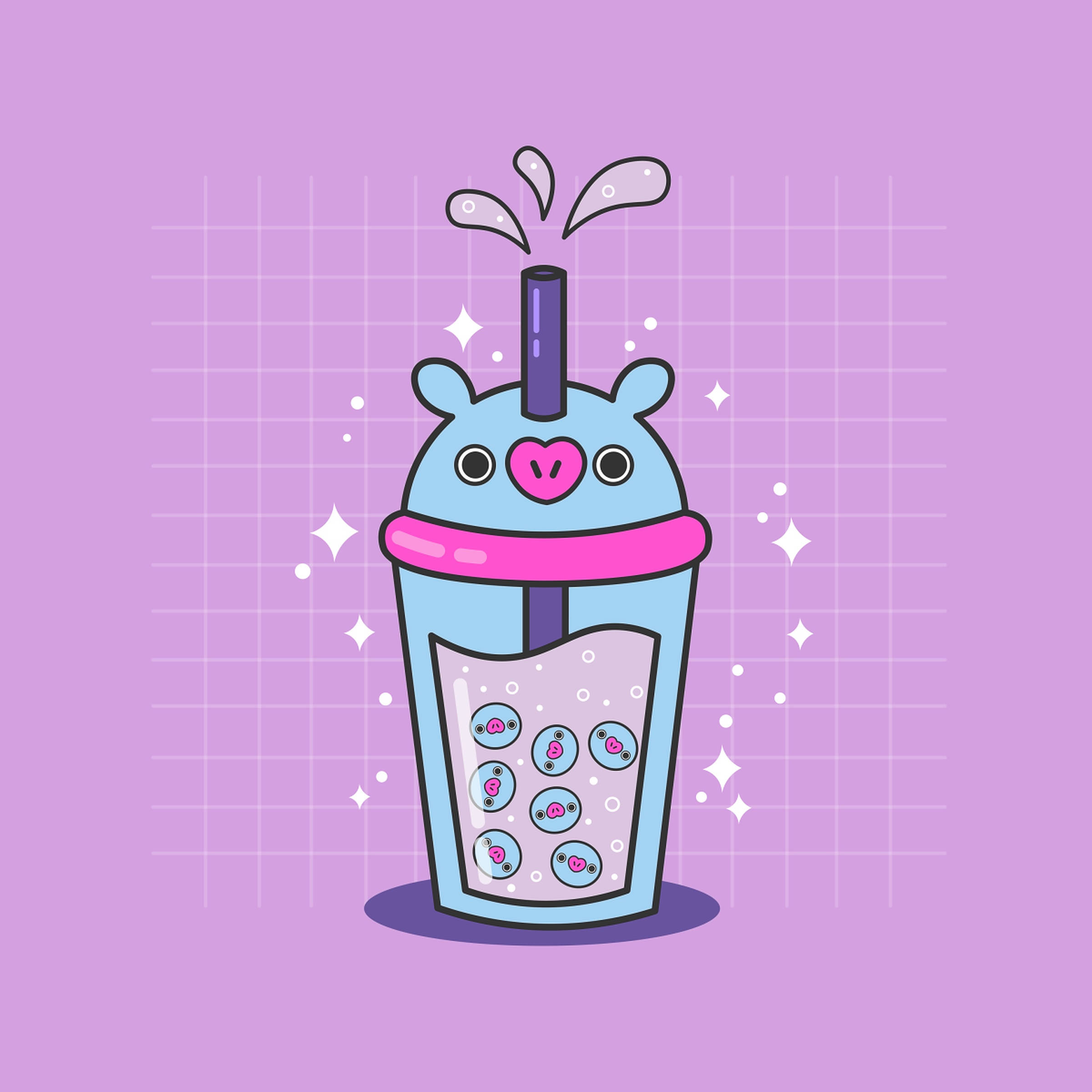 マン BT21 ボバティー 壁紙