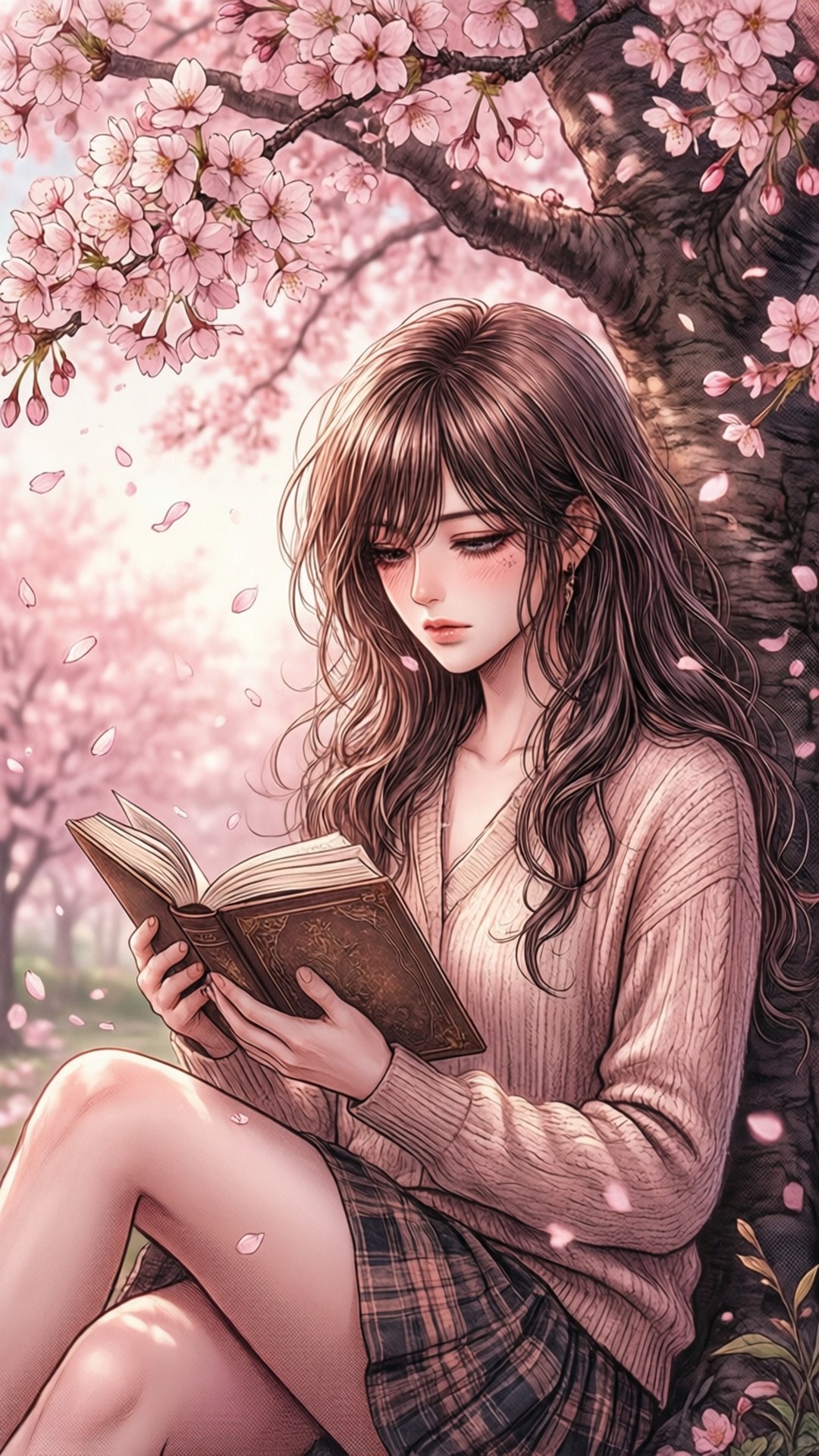 マンガ桜吹雪 壁紙