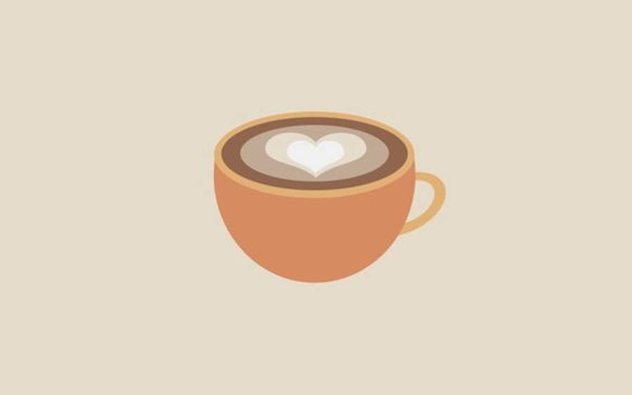 ミニマルで美しいカプチーノのカップ 壁紙