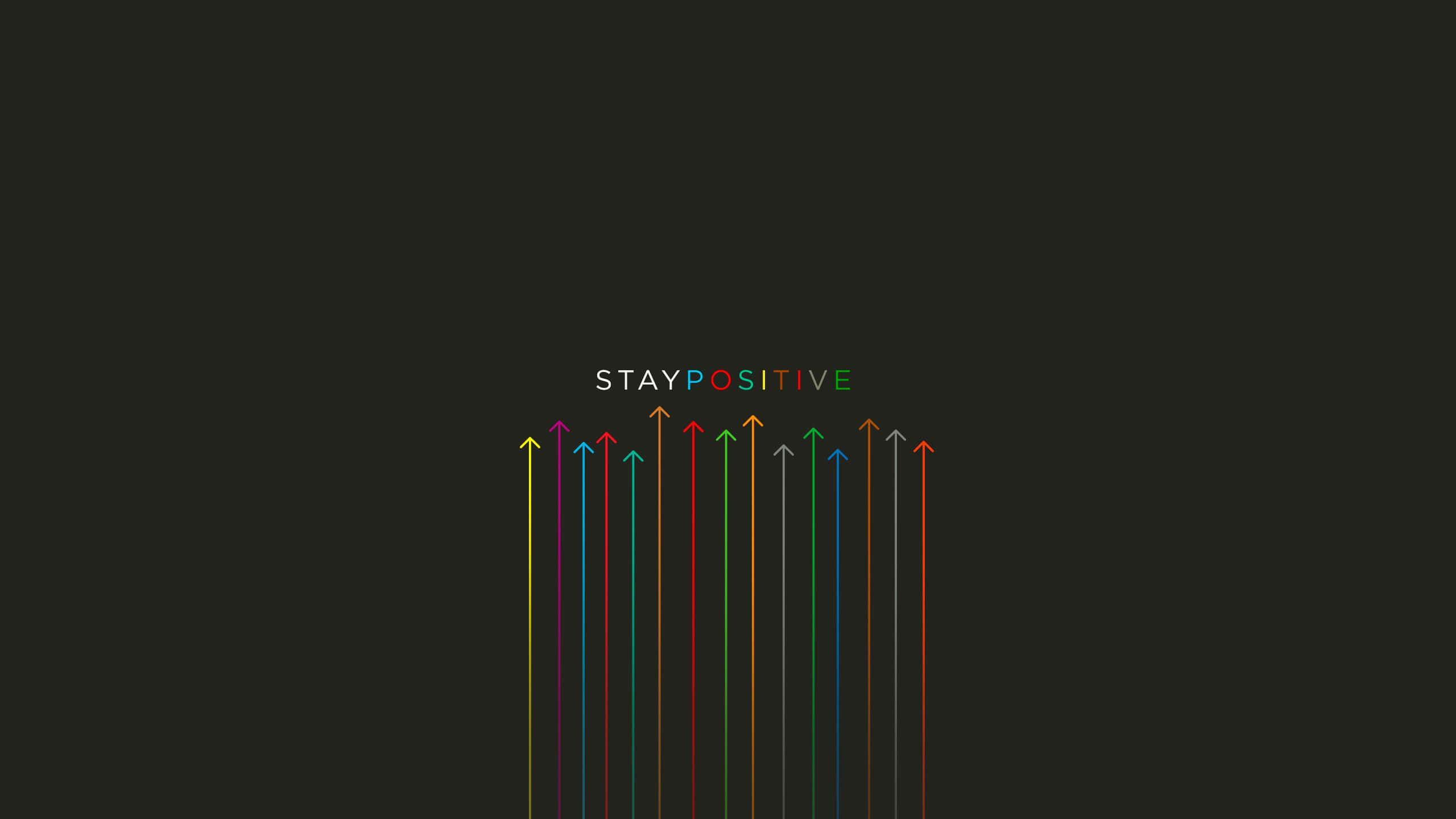 ミニマルな「Stay Positive」自信を高める 壁紙