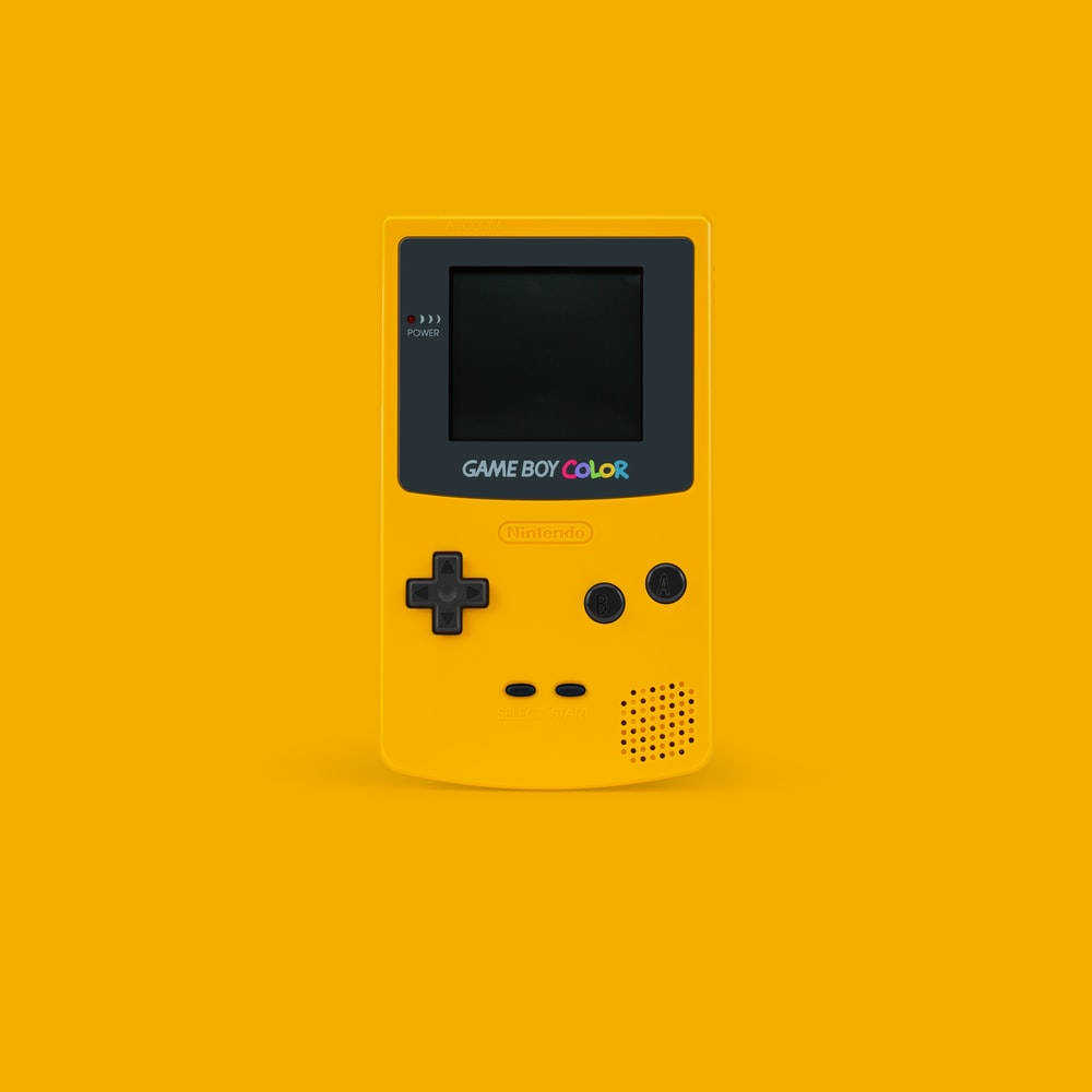 ミニマルなイエロー ゲームボーイカラー 壁紙