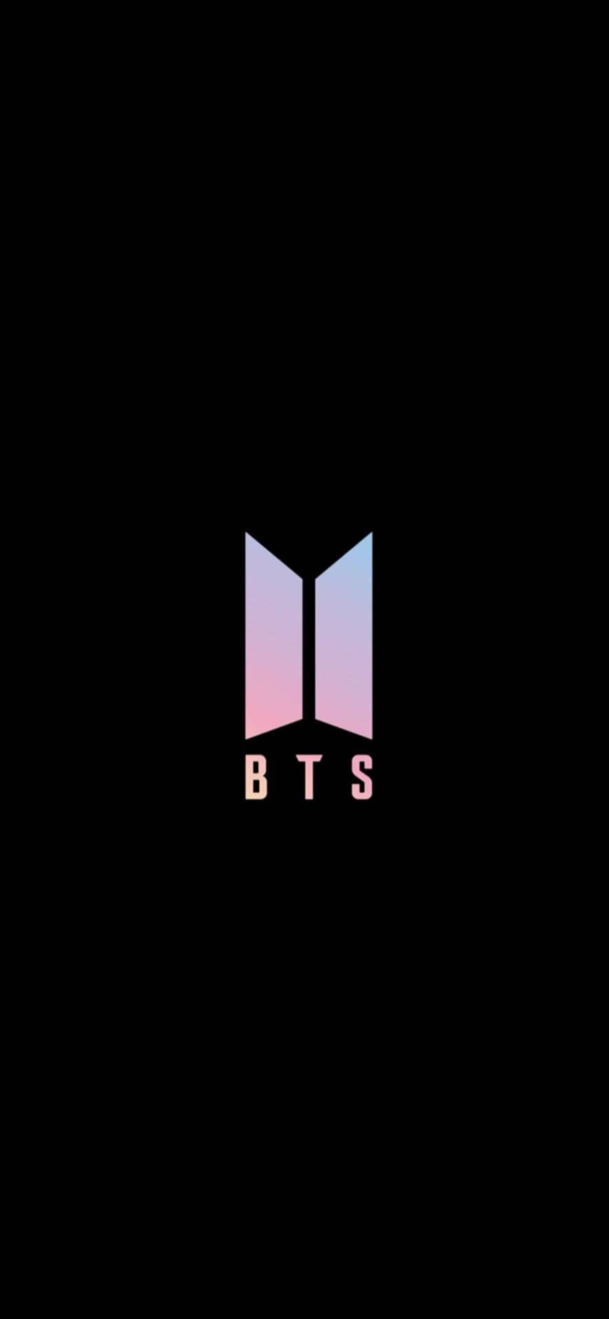 ミニマルなピンクのBTSロゴ 壁紙