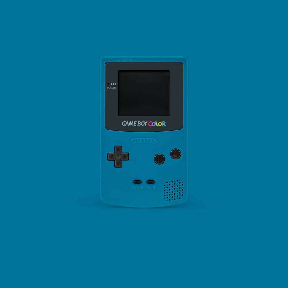 ミニマルなブルーのゲームボーイカラー 壁紙