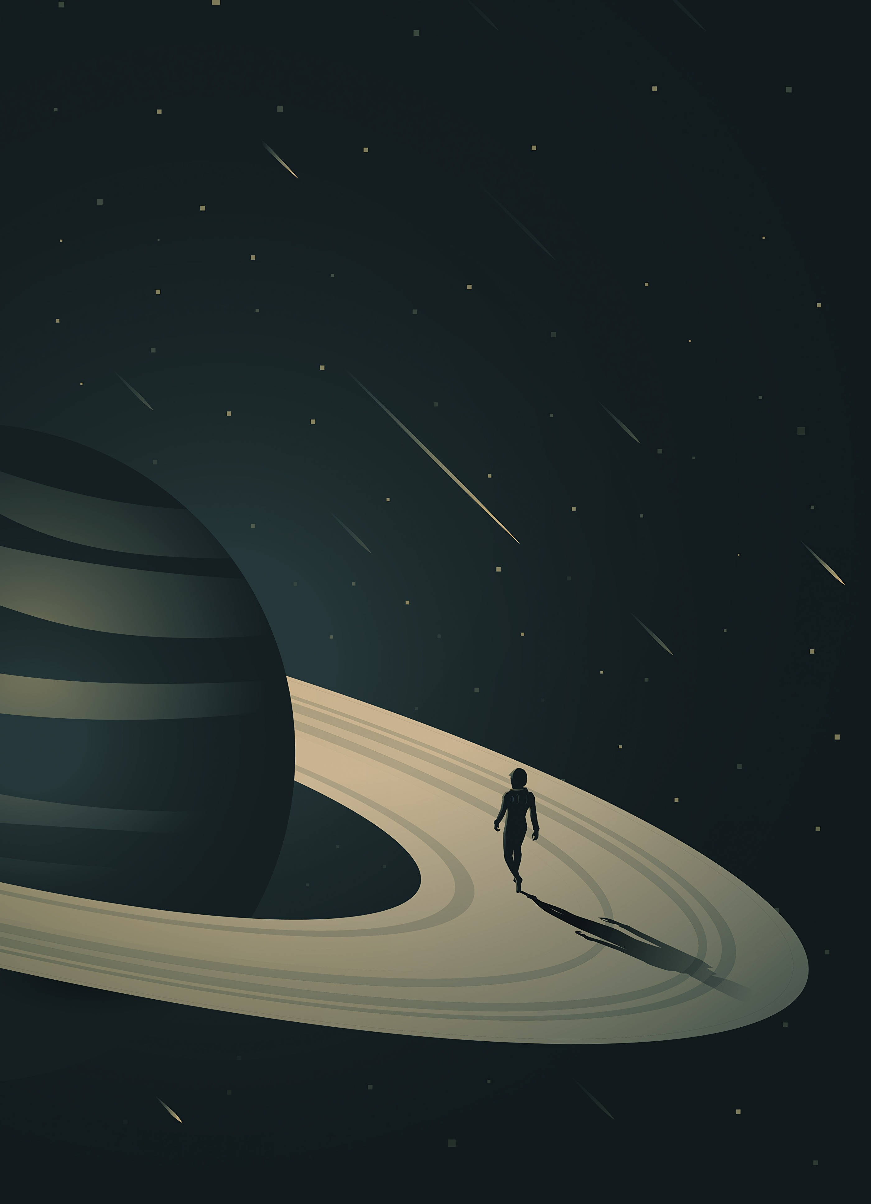 ミニマルな木星の漫画 壁紙