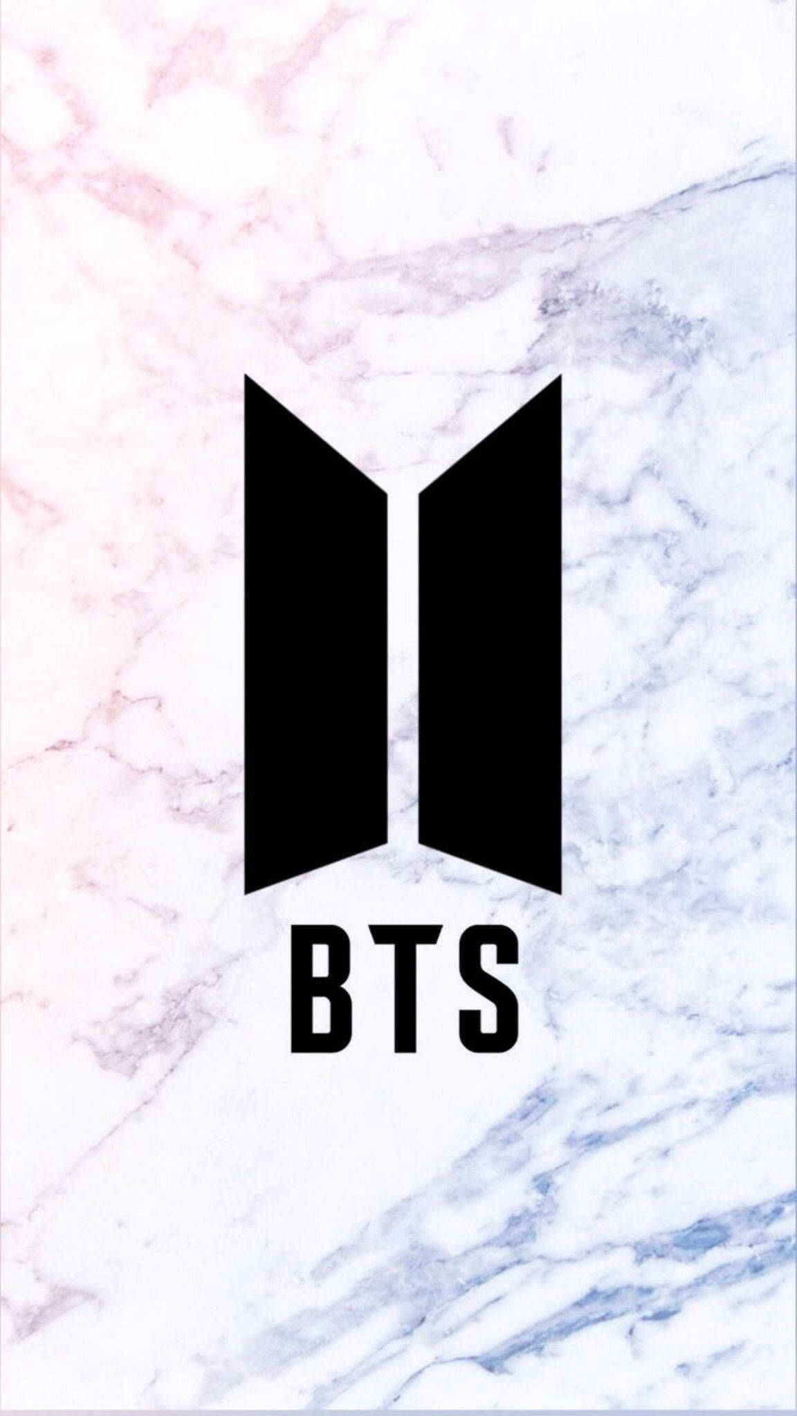 ミニマルな黒のBTSロゴ 壁紙