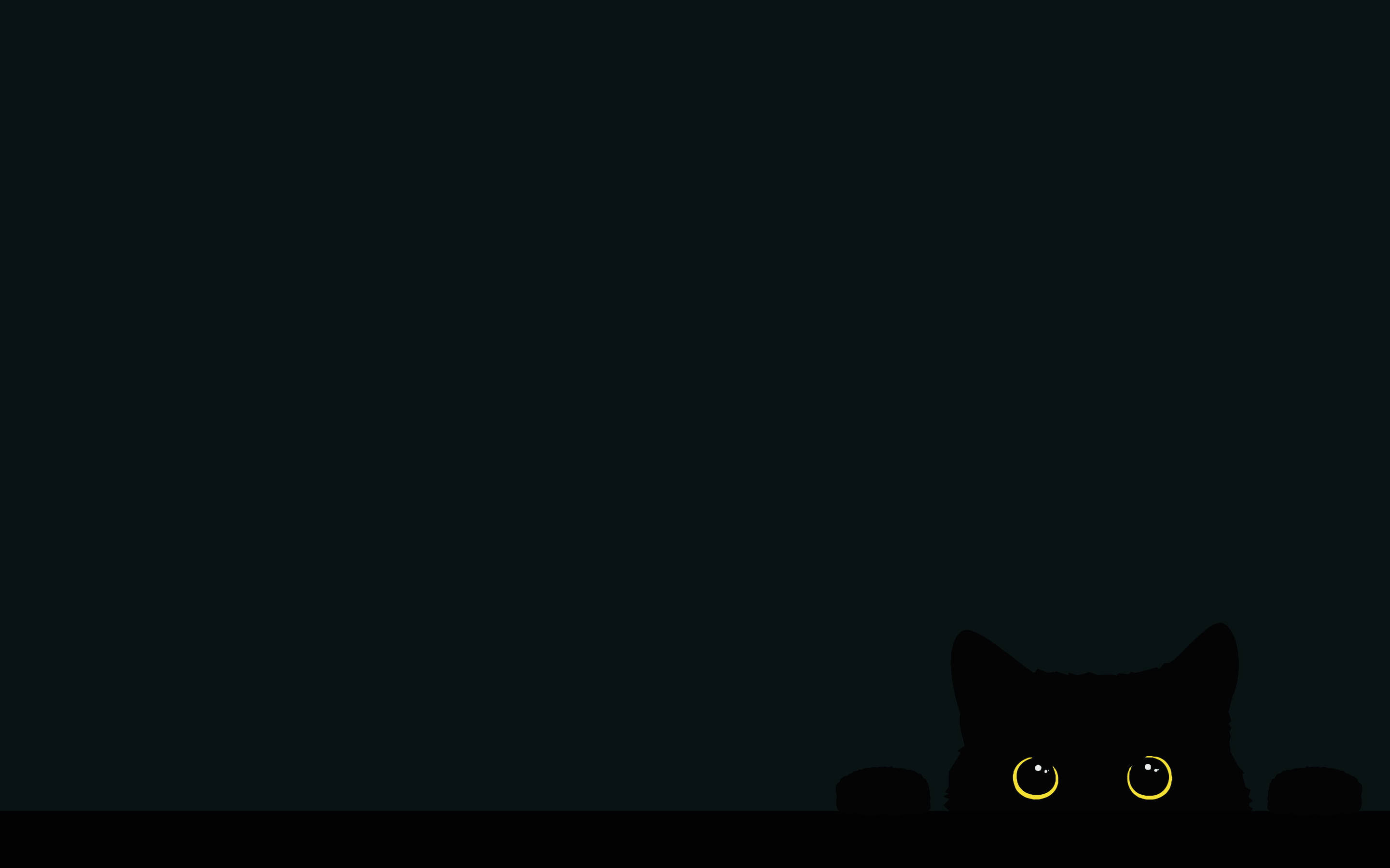 ミニマルな黒猫の背景 壁紙
